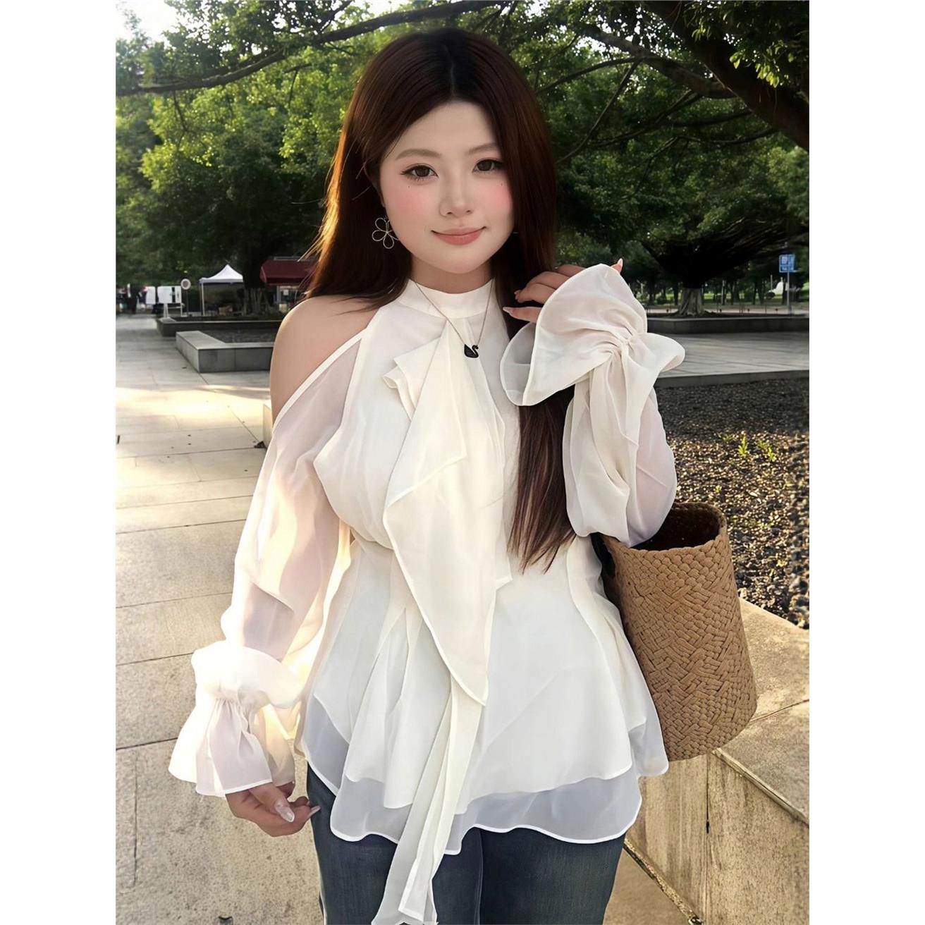 法式大码气质高级衬衫女