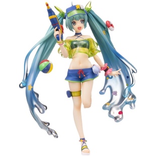 正版日本SEGA世嘉景品夏装初音未来水枪手办葱娘MIKU周边摆件现货
