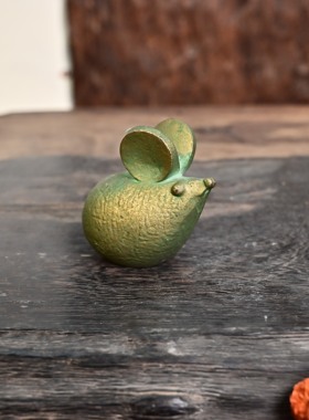 日本回流铸铁兔子摆件