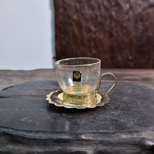 日本回流瓷器玻璃咖啡杯带碟