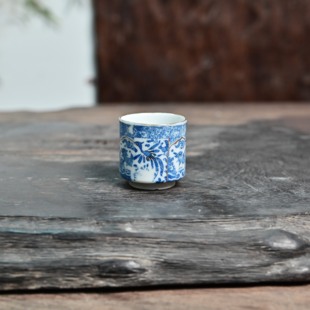 日本回流青花瓷茶杯