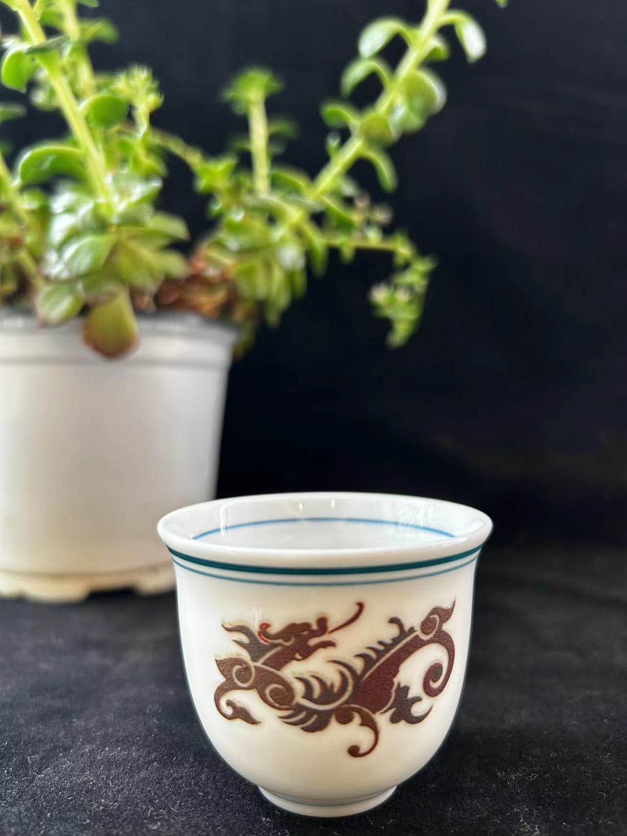 日本回流瓷器陶瓷中式明代时期茶杯水杯杯子套具家用