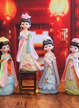 颜如玉系列汉服少女琴棋书画灯下格格摆件小夜灯创意女生书桌装