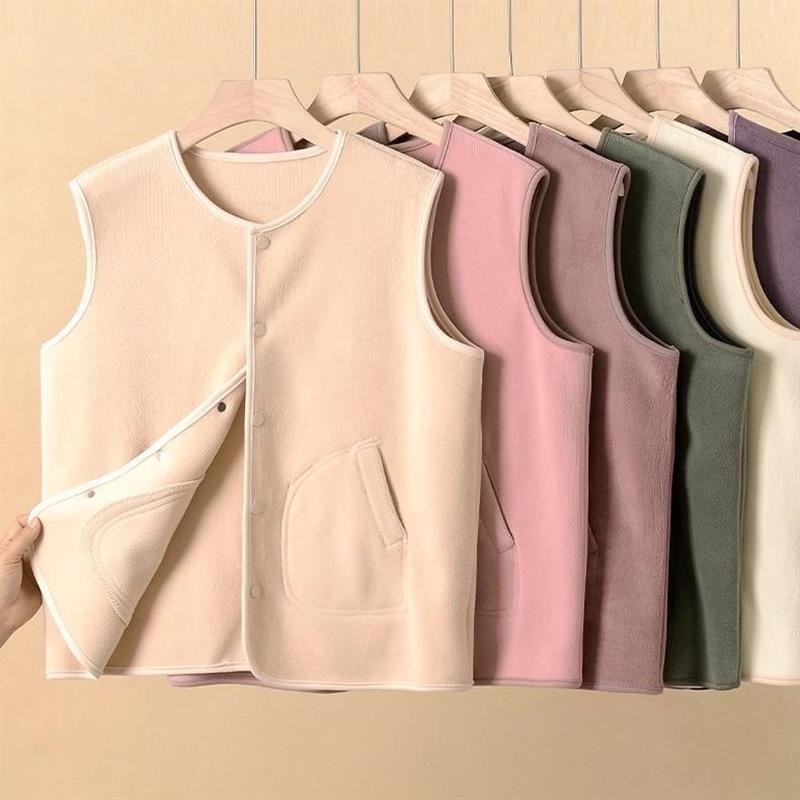 马甲女时髦洋气2025新款背心秋冬季马夹保暖内搭加绒加厚坎肩外