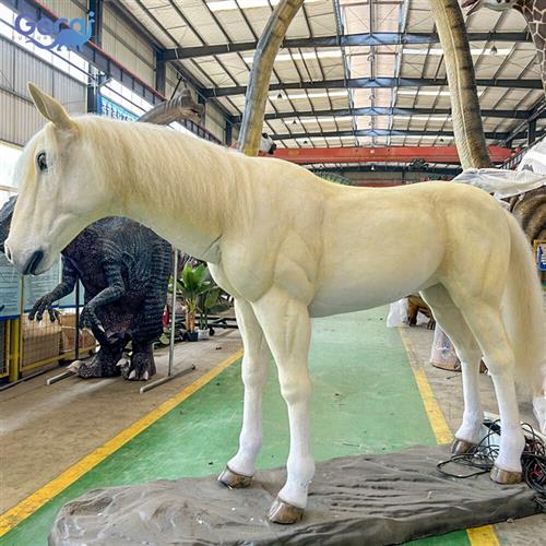 大型仿真马动态模型景区博物馆展览各类仿真动物比还原制作厂家