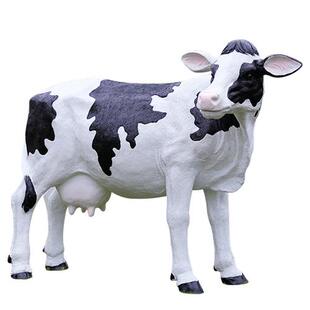 户外农场玻璃钢仿真奶牛雕塑草坪黄水牛西门塔尔安格斯牛模型摆件