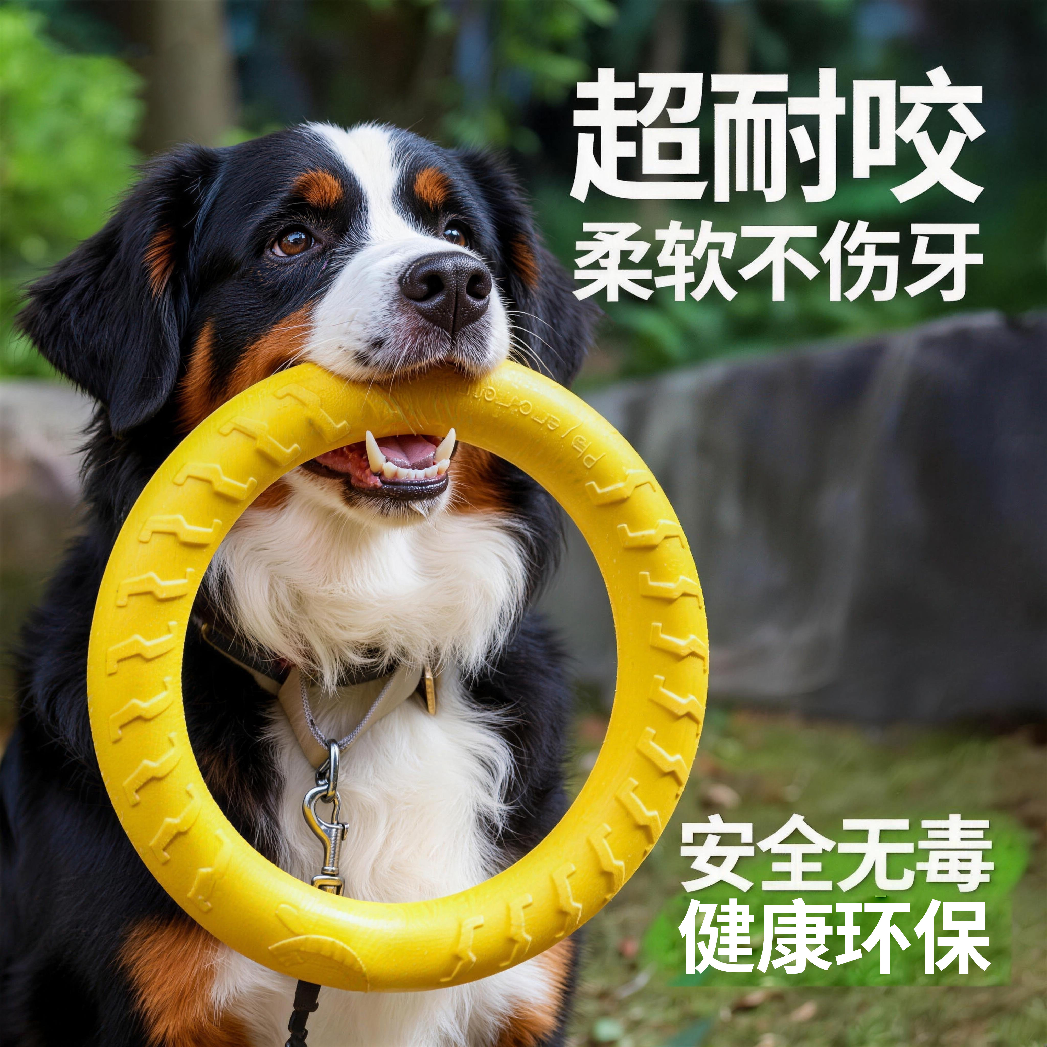 高端狗狗玩具大型犬圆环飞盘拉力环磨牙耐咬解闷神器宠物互动玩具