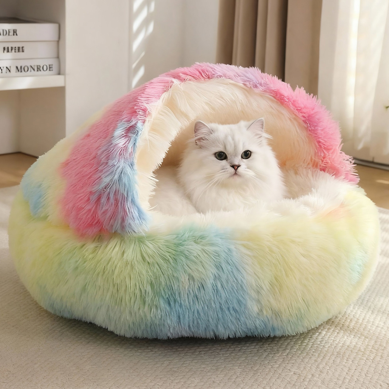 高端猫窝冬保暖封闭四季通用猫咪窝狗窝猫床猫屋幼猫半包围贝壳窝