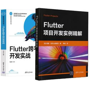 【全2册】Flutter项目开发实例解+Flutter跨平台开发实战 向治洪 Android/iOS原生开发APP开发教程书籍