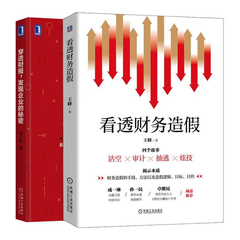 看透财务造假 王峰+穿透财报 发现企业的 薛云奎 机械工业出版社 2册