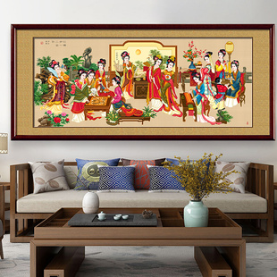 琴棋书画十字绣红楼梦十二金钗客厅大幅古代名画手工2021线绣新款