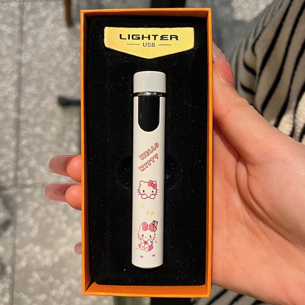 创意触摸感应充电打火机防风迷你个性小巧便携精致耐用