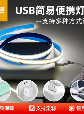 5v遥控COB灯带USB线性月球月亮灯酒柜橱柜户外客厅柔性led灯带条