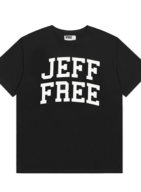 SP5DER潮流字母印花短袖T恤男女通用宽松圆领高街黑色纯棉上衣夏