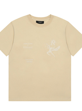 Represent高街风翼人印花短袖T恤男女宽松圆领纯棉质感休闲上衣夏