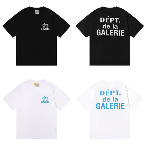 GALLERY DEPT字母印花短袖T恤男女宽松纯棉圆领夏季潮流经典百搭