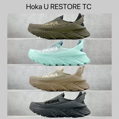 HOKA Restore TC一脚蹬休闲马拉松户外男女网面透气跑步运动鞋