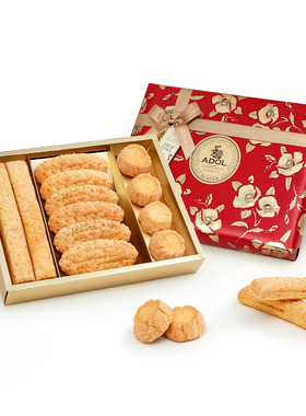ADOL 法式伴手礼盒 187克曲奇饼干酥类糕点 过节送人礼盒