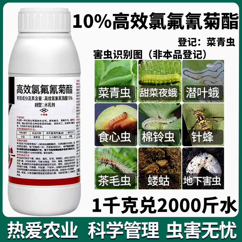 10%高效氯氟氰菊酯青虫杀虫剂农药正品农药杀虫剂大全杀虫剂农药