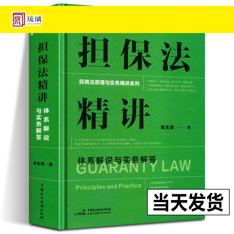 官方正版 担保法精讲 体系解说与实务解答 中国民主法制云仓直发 民商法原理与实务精讲 担保物权总论各论 民法体系中的担保制度