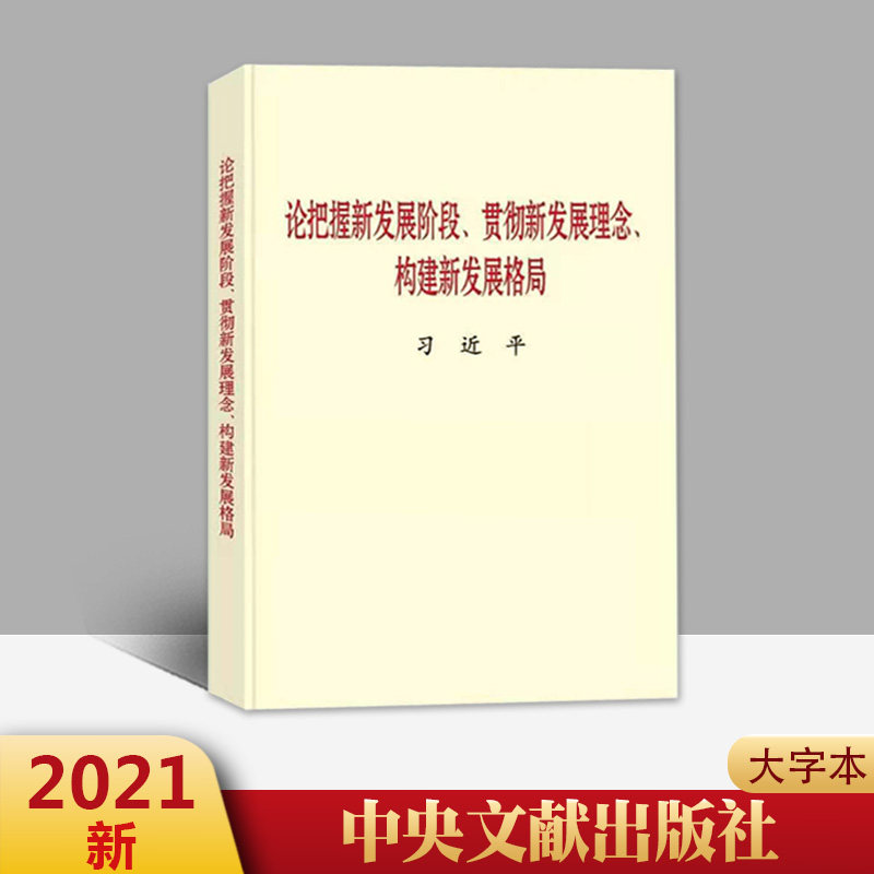 官方正版2021新 论把握新发展阶段、贯彻新发展理念、构建新发展格局 (大字本)中央文献出版社9787507348378