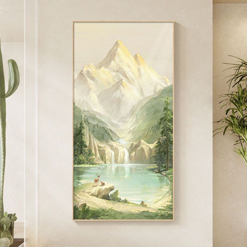 日照金山入户玄关装饰画