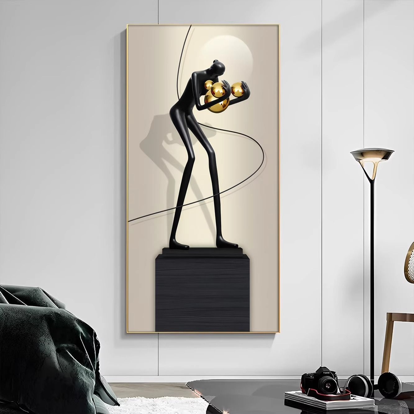 舞动人生现代玄关装饰画