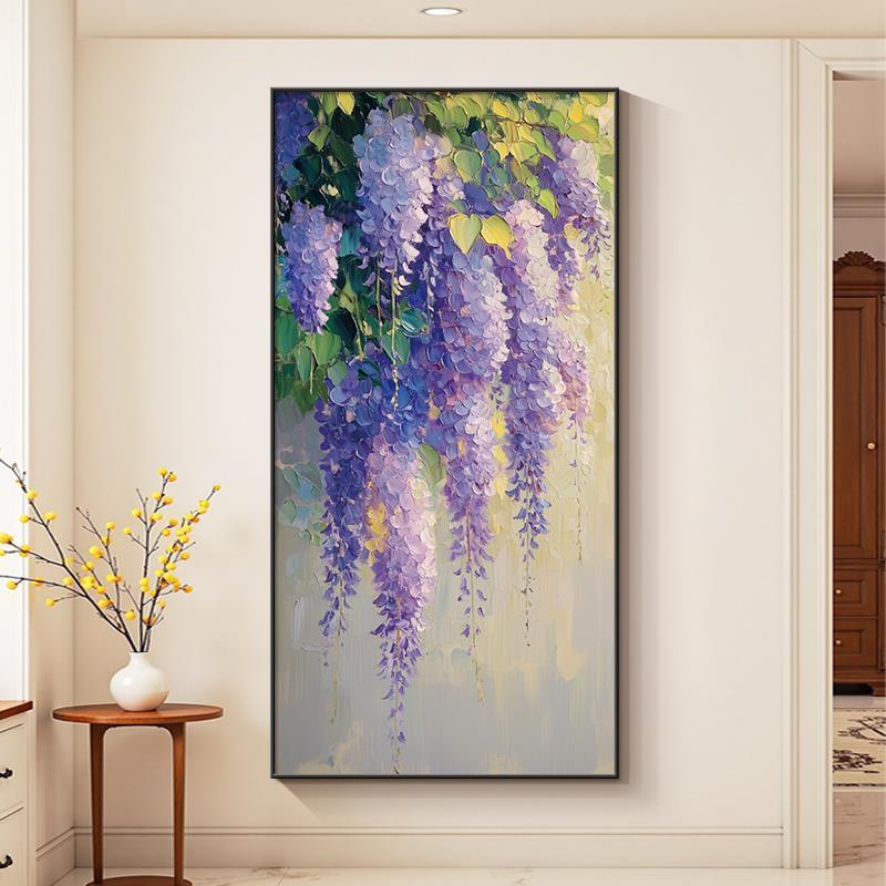 绿色清新玄关装饰画入户