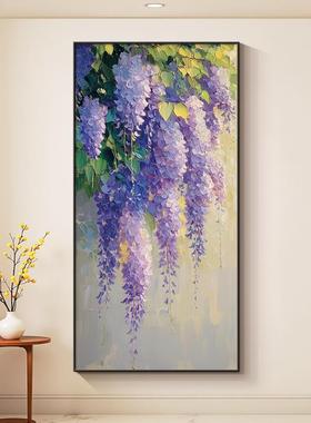 绿色清新玄关装饰画入户正对门挂画客厅走廊过道尽头2025新款壁画