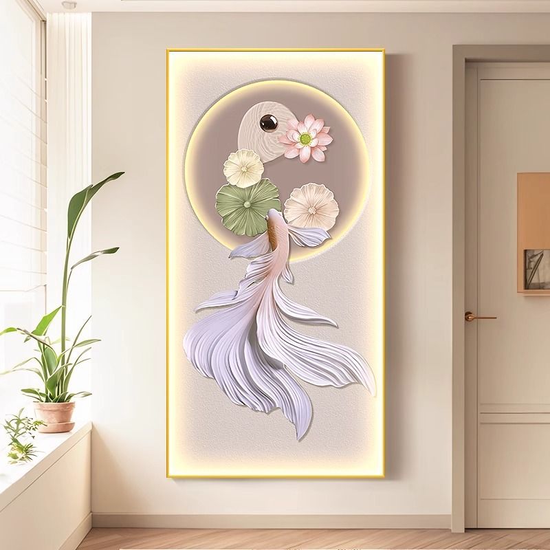 法式奶油风招财锦鲤进门