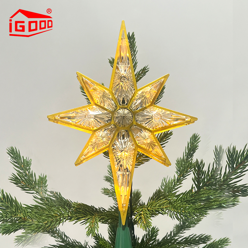 igood圣诞树树顶星电池款