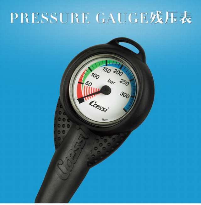 意大利CRESSI PRESSURE GAUGE水肺深潜 残压表 潜水压力表 气压表