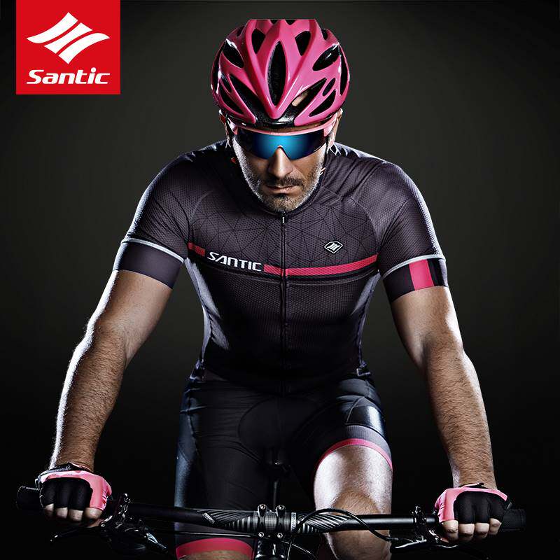 Santic森地客骑行服短袖上衣自行车装备上衣透气速干春秋夏季男