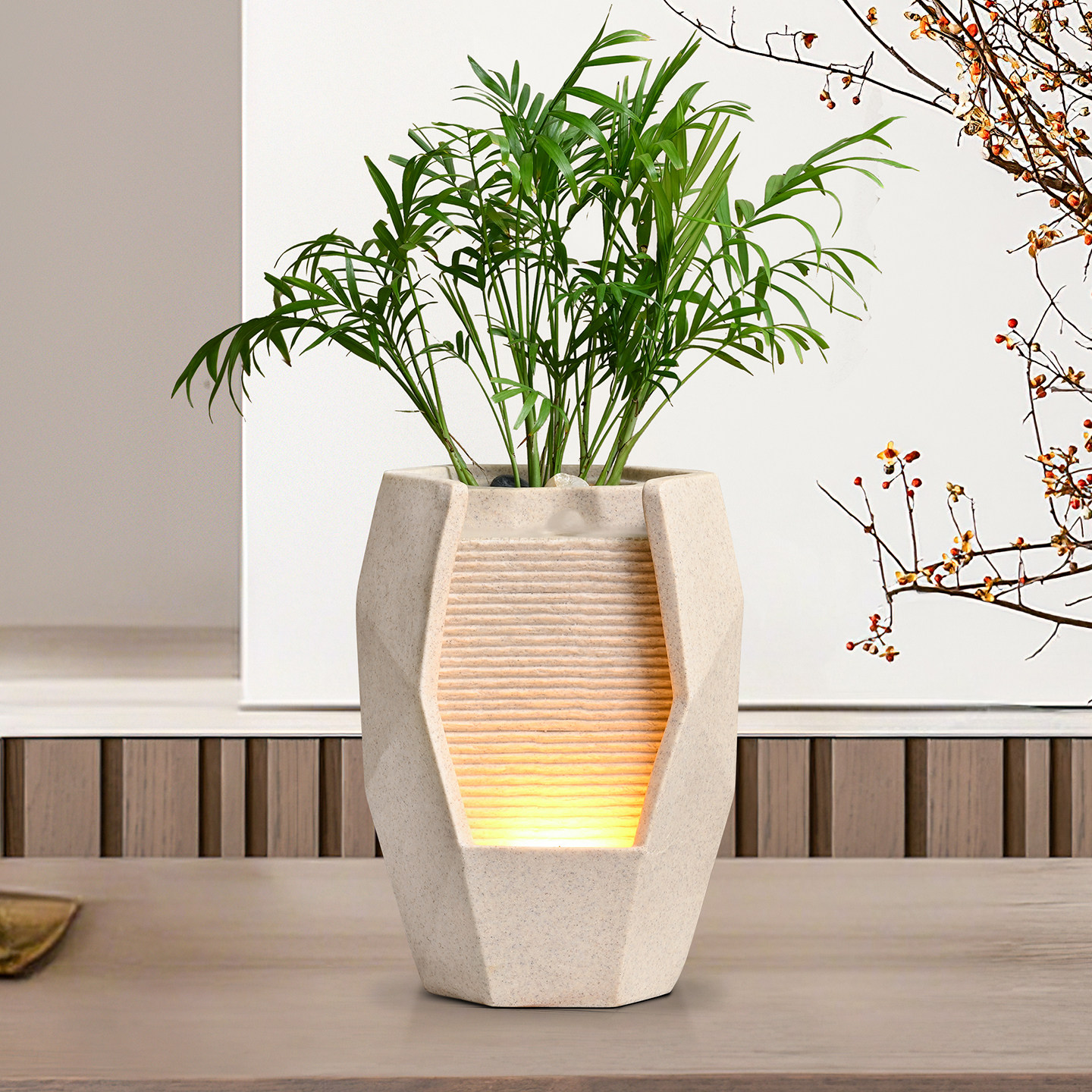 简约流水摆件循环水客厅电视柜招财喷泉办公室盆景装饰开业乔迁礼,家居饰品,流水摆件,淘宝优惠券,粉丝福利购,淘宝优惠卷