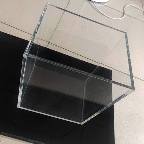 定制定制亚克力展示盒展架激光x切割雕刻透明板防尘罩隔离板收i.