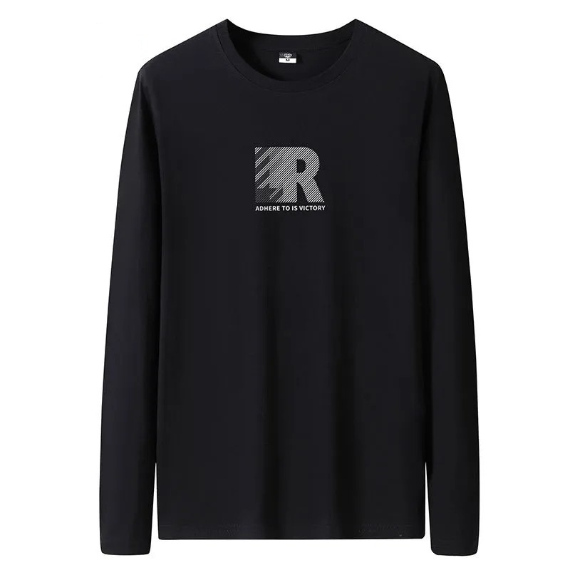 班喜蓝潮流男长袖t恤纯棉打底衫