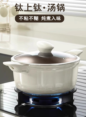 德国knx无涂层汤锅家用不粘锅陶瓷炖煮锅电磁炉蒸锅炖汤锅大容量