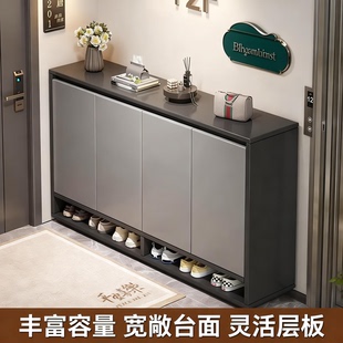 德国knx鞋柜家用门口外楼道电梯口走廊大容量收纳入户实木色鞋架