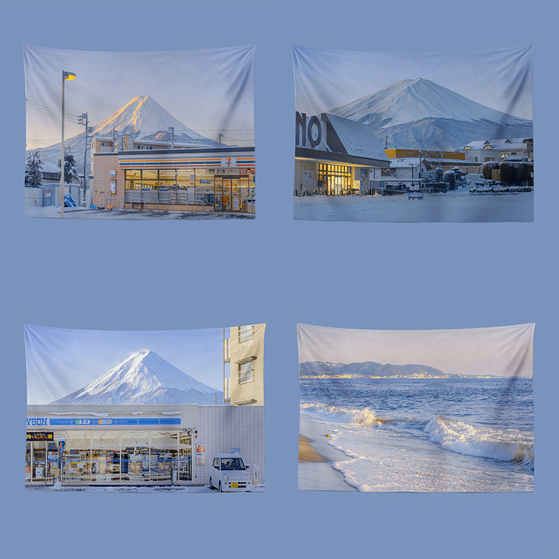 小武拉莫富士山背景布卧室