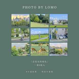 小武拉莫 会发光的绿色 原创摄影作品明信片ins贺卡手绘装饰卡片