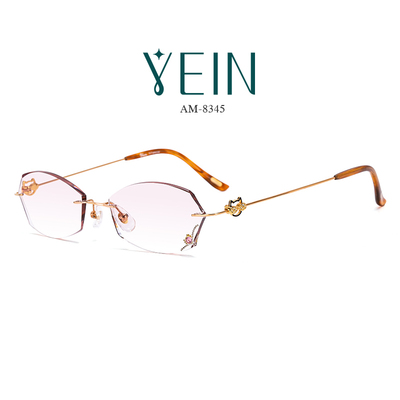 魅影切边无框超轻纯钛眼镜架