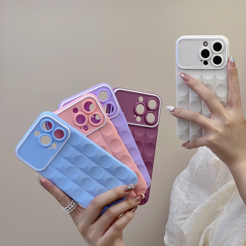 极简纯色大视窗立体格子适用iPhone14promax苹果11手机壳15新款男女情侣14Pro小众13Promax全包12Pro防摔软壳怎么看?