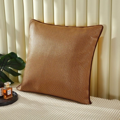夏季冰丝凉席沙发套冰藤抱枕套简约现代客厅通用靠枕学生宿舍腰靠