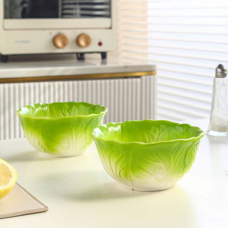 仿真白菜菜碗陶瓷饭碗网红同款家用菜盘汤盘水果盘子热菜冷菜餐具