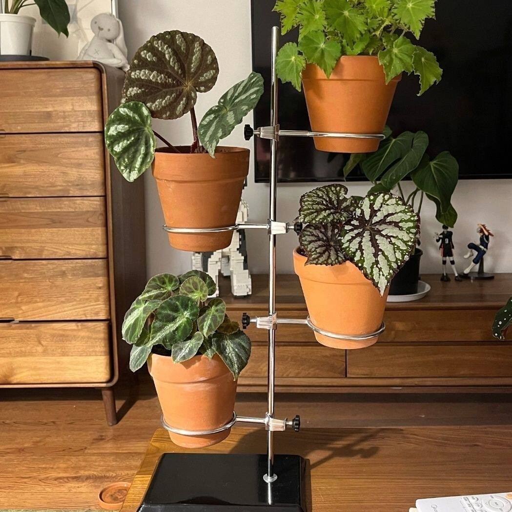 铁架台花架组装式多功能支架花盆架铁架台铁环花架铁圈花架子铁架