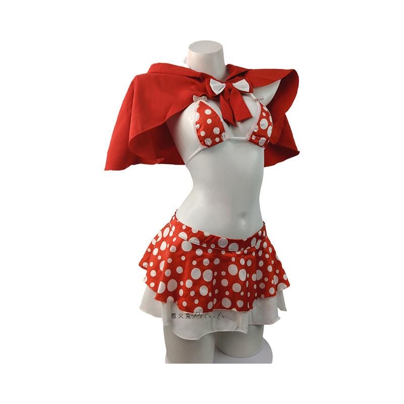 2025新款韩款比基尼女士分体泳衣纯色数码印花性感绑带7666