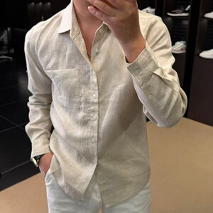 抖音同款老钱风男士衬衫松弛感慵懒长袖夏季轻薄痞帅男款休闲上衣