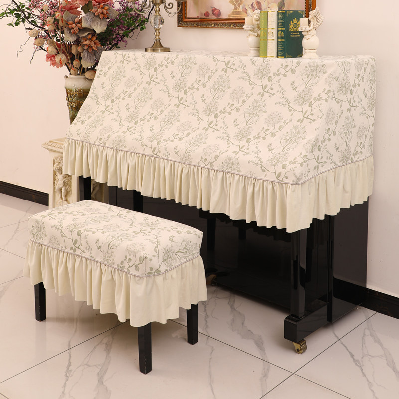 钢琴罩半罩高档蕾丝简约现代钢琴套半包防尘盖布2024新款法式风