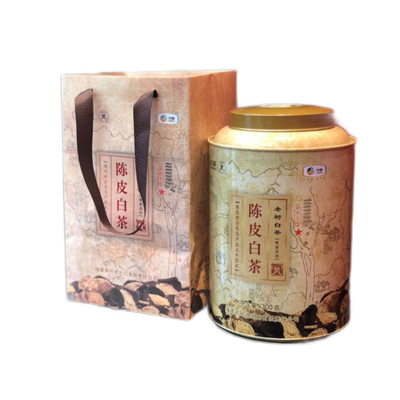 中茶蝴蝶牌茶叶陈皮白茶5151调味茶新会天马五年陈皮罐装散茶300g