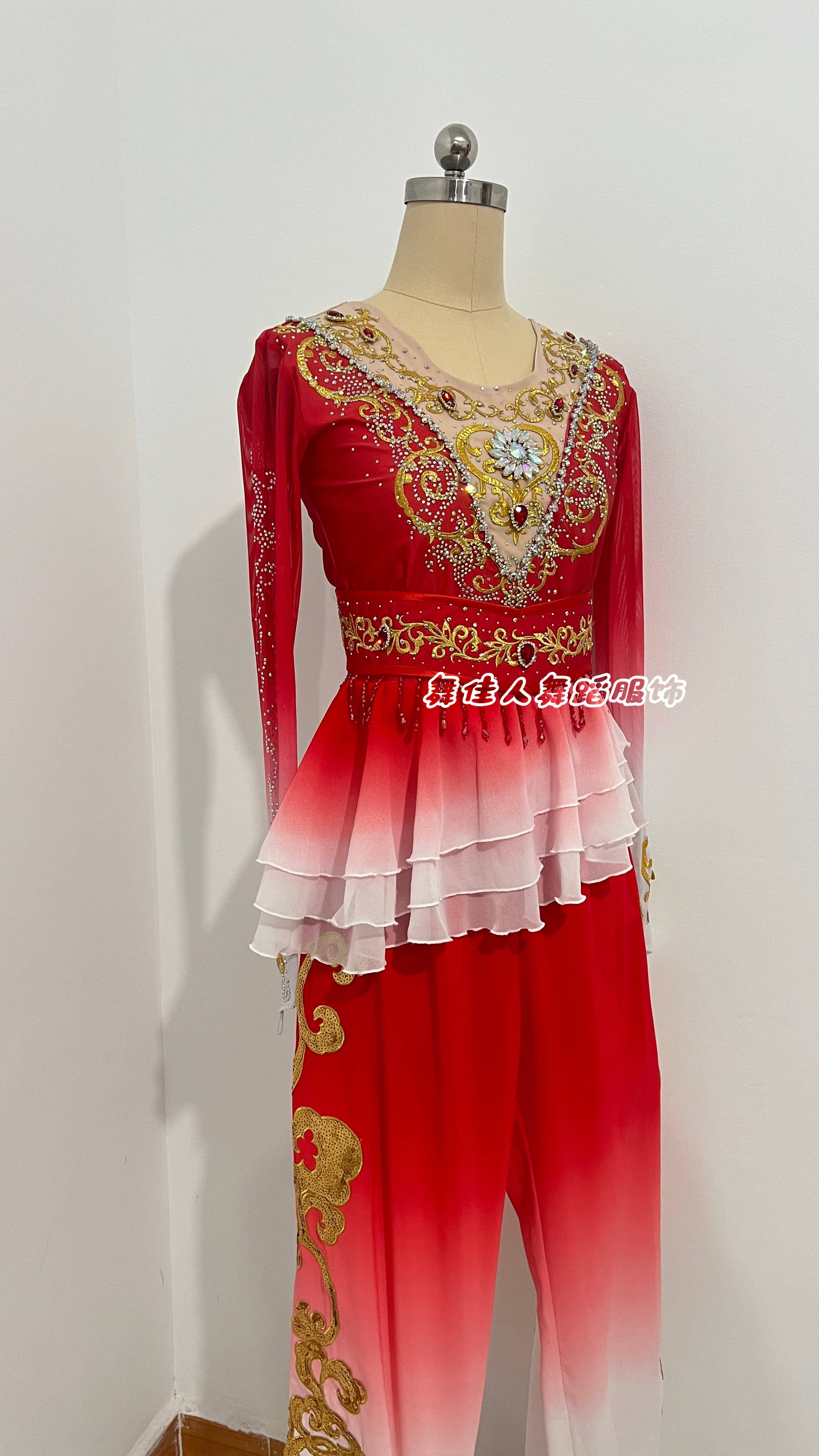 新款铃铛少女新疆维族艺考剧目服练习服维吾尔族剧目服